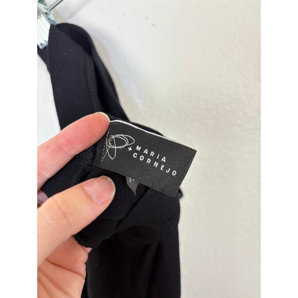 Zero + Maria Cornejo Black Jersey Ruched Lui Stretch Skirt Small - Picture 5 of 6